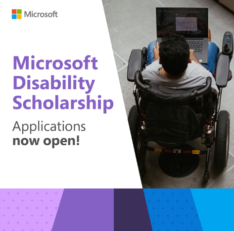 UnitedSpinal's tweet photo. The Microsoft Disability Scholarship seeks to empower students with disabilities to achieve more through access to education leading to a career in technology. Selected applicants will receive up to $20,000. Learn more: https://t.co/BJ5Fv1AIRI https://t.co/3xr5lh0maC