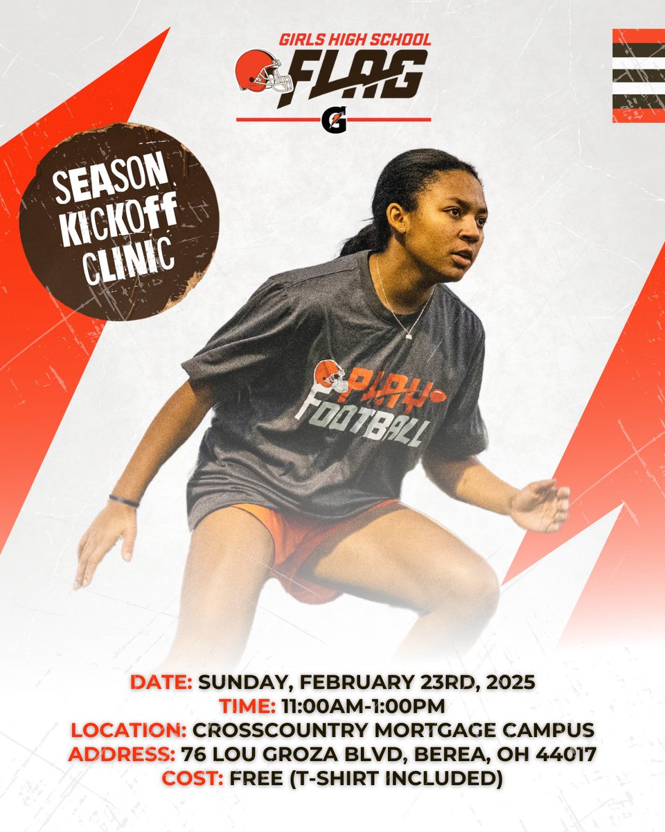 Don’t miss out on our 𝐆𝐢𝐫𝐥𝐬 𝐇𝐢𝐠𝐡 𝐒𝐜𝐡𝐨𝐨𝐥 𝐅𝐥𝐚𝐠 𝐅𝐨𝐨𝐭𝐛𝐚𝐥𝐥 𝐒𝐞𝐚𝐬𝐨𝐧 𝐊𝐢𝐜𝐤𝐨𝐟𝐟 𝐂𝐥𝐢𝐧𝐢𝐜! 🏈💪 #playflag #ThisIsHSFootball

Spots are filling up fast 💥
REGISTER NOW! ➡️bit.ly/419IQFP