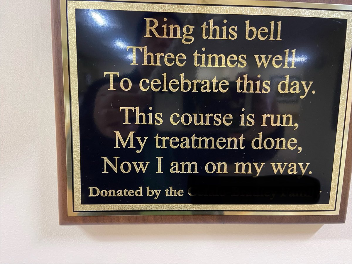MaryEP63's tweet image. Ringing the bell to the end of triple negative breast treatment. I have been blessed with a positive outcome and with an amazing team of medical professionals.
The battle is not over until a cure is found for all cancers.