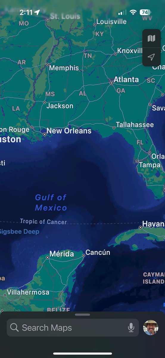 Google maps on the left, Apple Maps on the right.