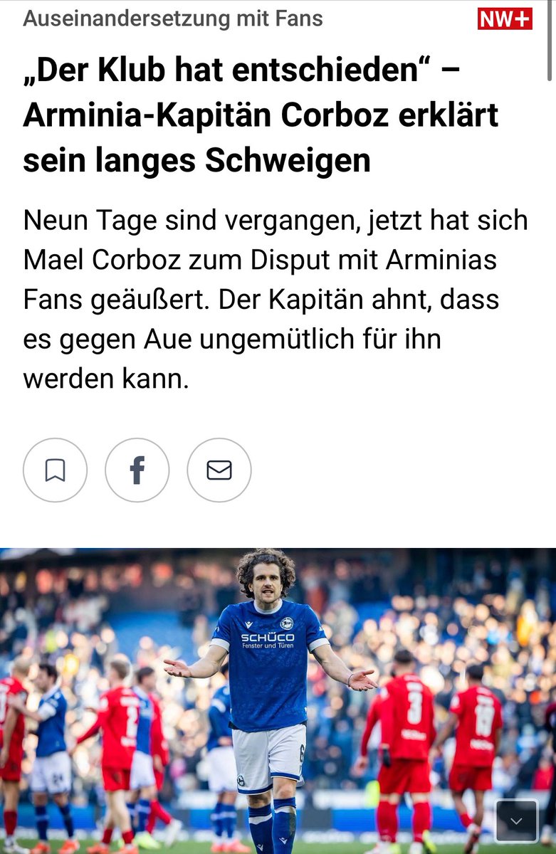 Siegtor Corboz in 90.+2 mit Scheibenwischer-Jubel vor Block J würde mich sowas von giftig anschieben #arminia