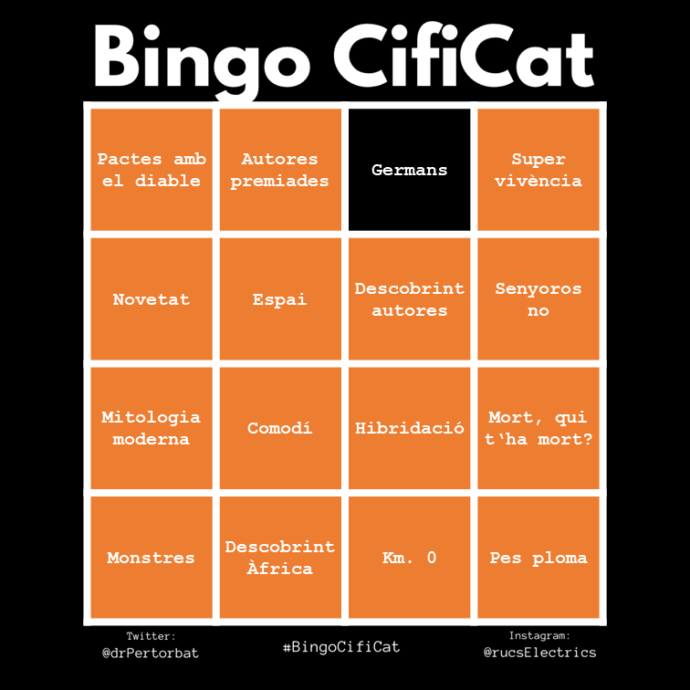 Sergi Purcet (@sergipurcet) on Twitter photo Intel·ligències distribuïdes adorades com a Déus i cultes a bioformes llegendàries em porten a fer servir "Meldecaps" d'Adrian Tchaikovsky (<a href="/Chronos_cat/">Editorial Chronos</a>) per la premissa "Mitologia moderna" del #BingoCiFiCat. Llibràs. Teniu la ressenya per aquí.
x.com/elsbookhunters… Intel·ligències distribuïdes adorades com a Déus i cultes a bioformes llegendàries em porten a fer servir "Meldecaps" d'Adrian Tchaikovsky (<a href="/Chronos_cat/">Editorial Chronos</a>) per la premissa "Mitologia moderna" del #BingoCiFiCat. Llibràs. Teniu la ressenya per aquí.
x.com/elsbookhunters…