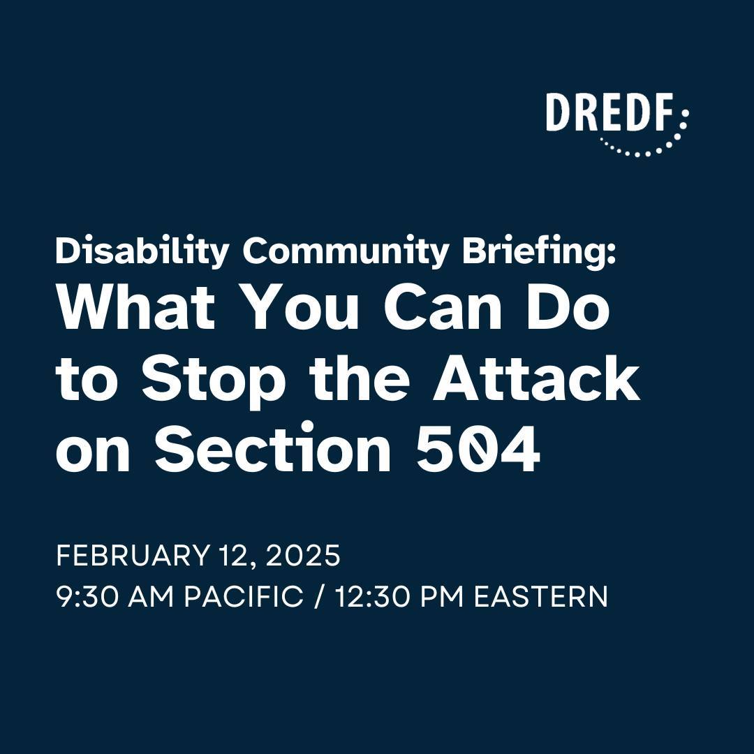 Join <a href="/DREDF/">Disability Rights Education & Defense Fund</a> on 2/12, 11:30am CST for briefing on TX v. Becerra, a lawsuit threatening Section 504, a disability rights law that ensures equal access to schools, healthcare, and more. Register:  ow.ly/CJ2b50UY0Hm 

#TexasvBecerra: