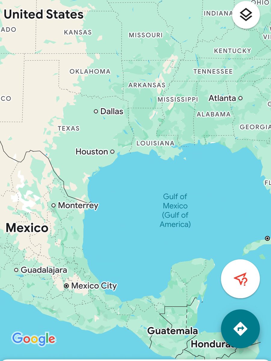 Sarbagya15's tweet image. Google Map updates the name of Gulf of Mexico!