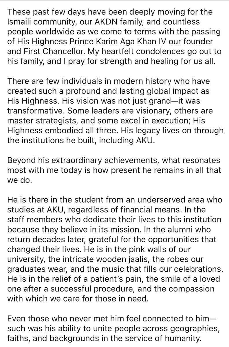 AdilHaiderMD's tweet image. For more than 6 years, I have had the privilege of writing a Monday AM email to Faculty and Leadership @AKUGlobal. Given this past week’s historical events, for the first time am sharing it on social media: