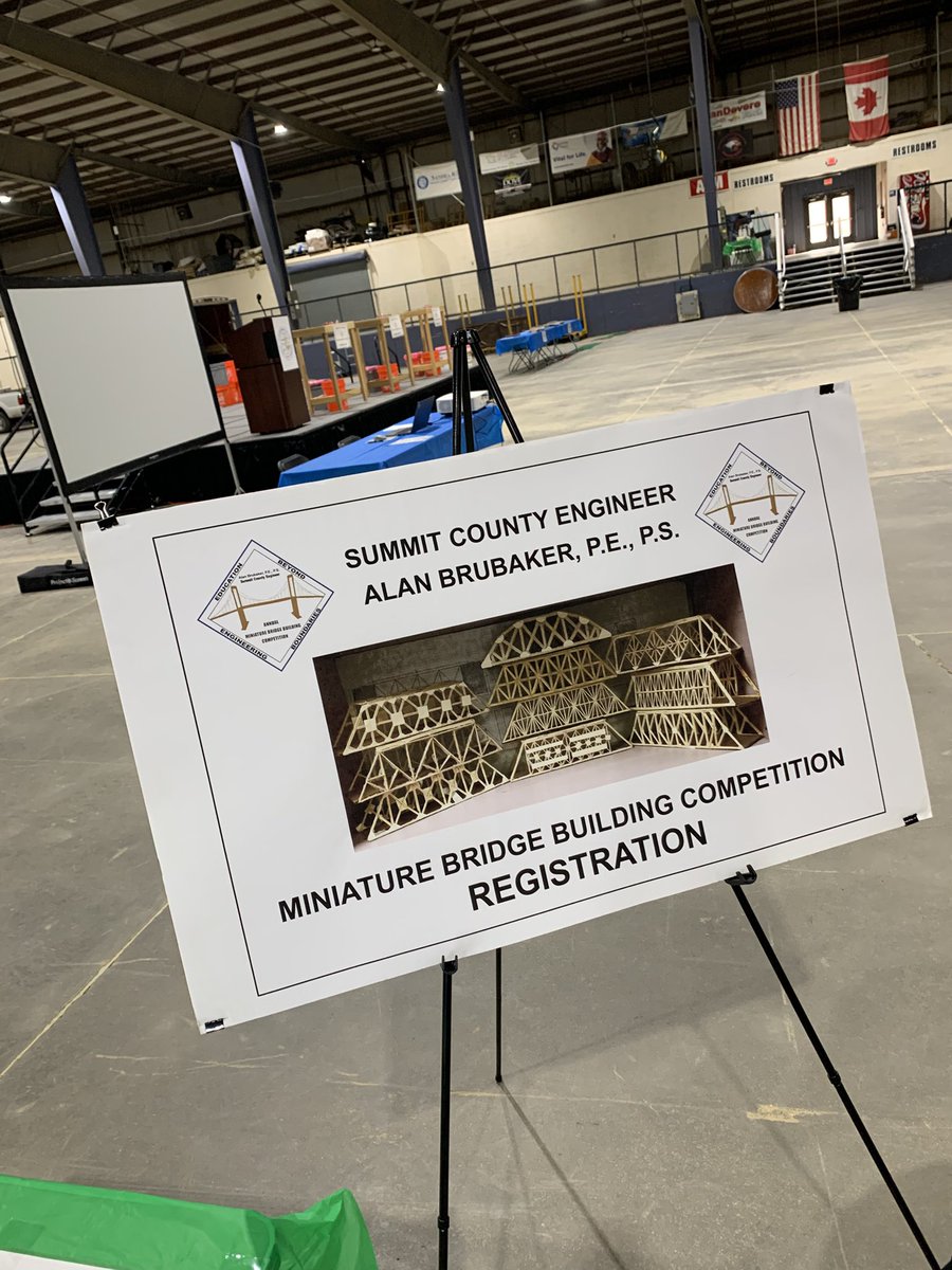 Today, our staff spent the day setting up for tomorrow’s Miniature Bridge Building Competition. Follow along tomorrow for live tweets from the competition. #Mbbc