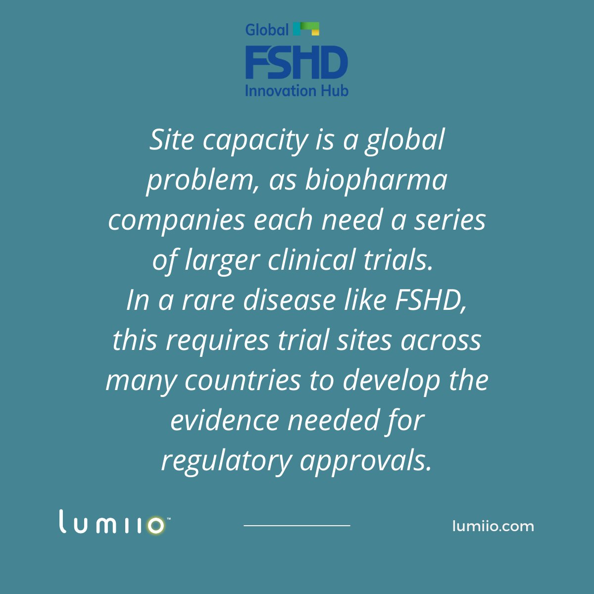 International collaboration is crucial to develop effective treatments and faster pathways to diagnosis for rare diseases like FSHD. Lumiio has joined forces with the FSHD Society and TRiNDS to create the Global FSHD Innovation Hub!

Learn more here: zurl.co/fEPoe
