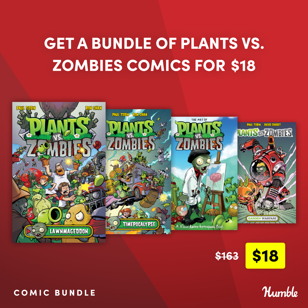 Dark Horse Comics (@darkhorsecomics) on Twitter photo BRAIIIINS. Dive into the <a href="/PlantsvsZombies/">Plants vs. Zombies</a> comic series with an all new <a href="/humble/">Humble Bundle</a> bundle supporting <a href="/CPCharity/">Child's Play Charity</a>! Details: bit.ly/4hTtVFr
Featuring 25+ titles ranging from comics like #PlantsVsZombies: Lawnmageddon to behind-the-scenes goodies like The Art of Plants vs. BRAIIIINS. Dive into the <a href="/PlantsvsZombies/">Plants vs. Zombies</a> comic series with an all new <a href="/humble/">Humble Bundle</a> bundle supporting <a href="/CPCharity/">Child's Play Charity</a>! Details: bit.ly/4hTtVFr
Featuring 25+ titles ranging from comics like #PlantsVsZombies: Lawnmageddon to behind-the-scenes goodies like The Art of Plants vs.