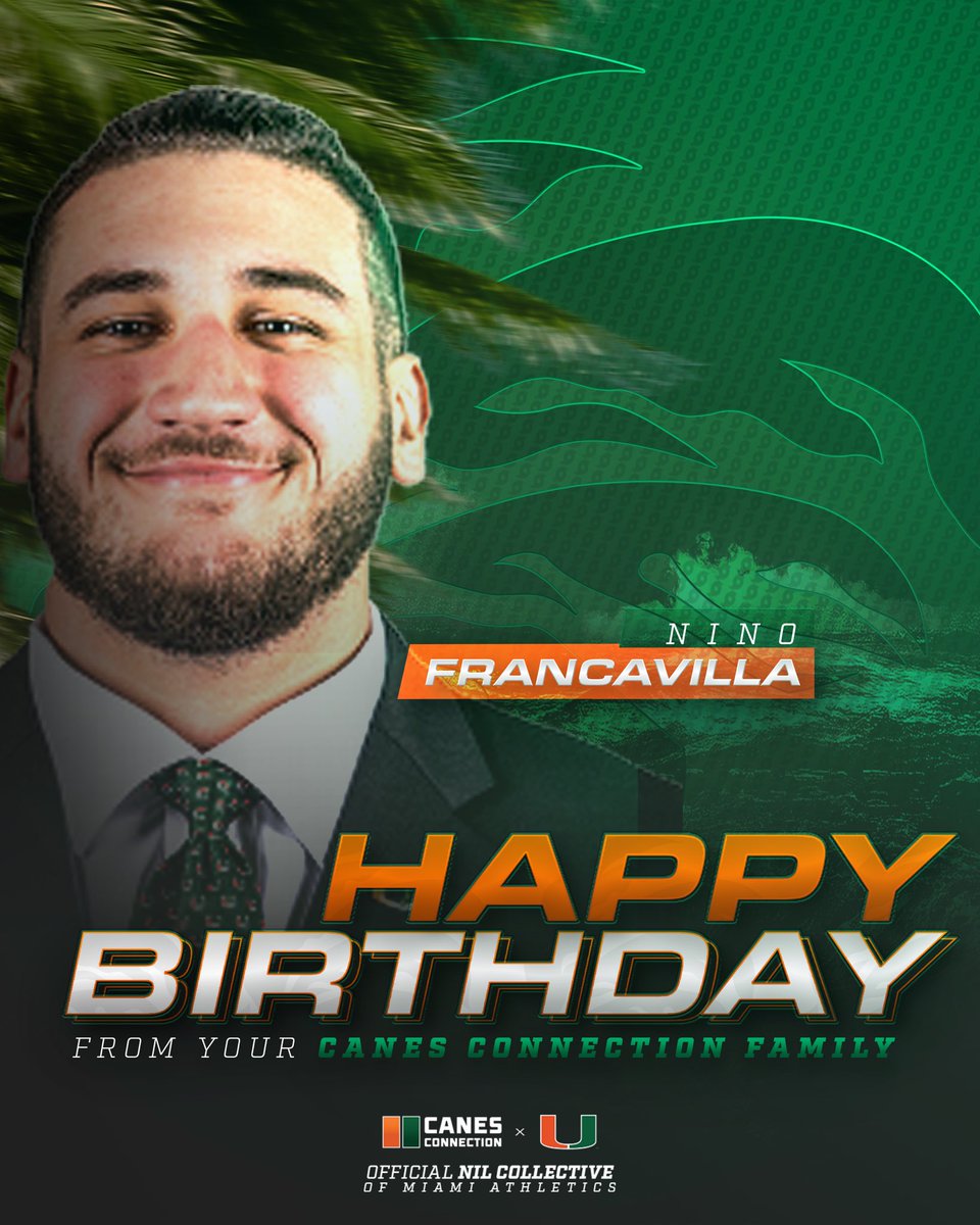 Happy Birthday, Nino Francavilla! 🎉🎂 

Help us wish our Canes Connection athlete a happy birthday below ⬇️
