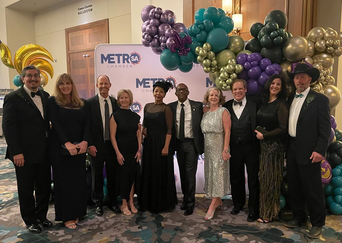 Raba Kistner (@rabakistner) on Twitter photo It was a night to remember at the <a href="/MetroSAChamber/">Metro San Antonio Chamber</a> Mardi Gras Gala! We had a great time celebrating with the business community and congratulating Joe Irizarry on his successful year as 2024 Chairman of the Board.
#MetroSA #SanAntonio #ChairmanoftheBoard #Community It was a night to remember at the <a href="/MetroSAChamber/">Metro San Antonio Chamber</a> Mardi Gras Gala! We had a great time celebrating with the business community and congratulating Joe Irizarry on his successful year as 2024 Chairman of the Board.
#MetroSA #SanAntonio #ChairmanoftheBoard #Community