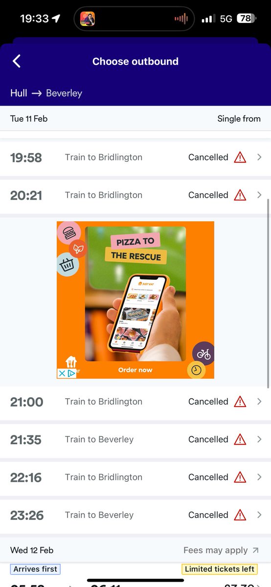 I’ve been told by station staff that it’s due to a power line close to the track near #Beverley. Everything is cancelled tonight - worth checking tomorrow as this could impact the morning commute/services