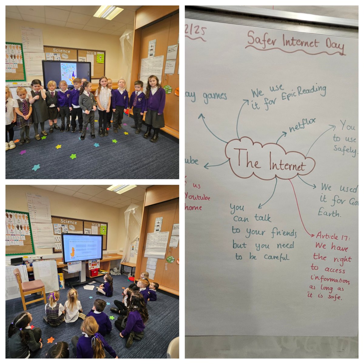 For #SaferInternetDay we read a story all about Digiduck and the Magic Castle. We drew our favourite parts, made some with playdough and even re-enacted the story with puppets! We spent some time talking about how we use the Internet and how to make it safer ✨️ <a href="/HareleeshillPS/">HareleeshillPS</a>
