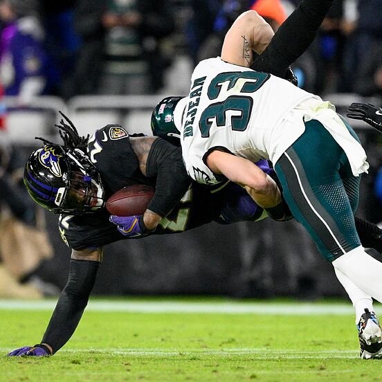thomasrp93's tweet image. He destroyed Derrick Henry
He intercepted Patrick Mahomes in the Super Bowl

And he's the highest graded among all CBs in the NFL in the 2024 season.

Cooper DeJean, ladies and gentlemen.
#Eagles