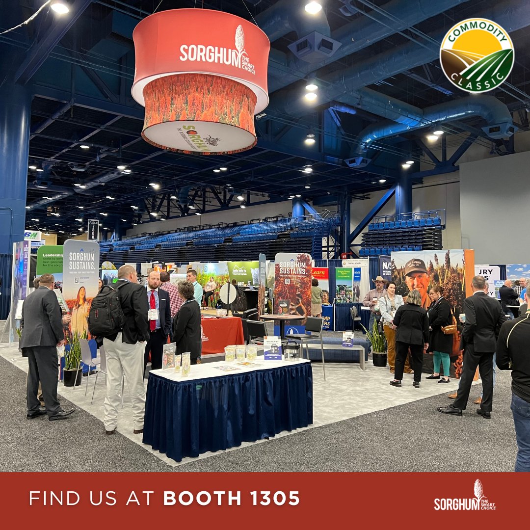 Come win some sorghum swag at Commodity Classic! Find Team Sorghum at booth 1305 to learn more about how sorghum contributes to both sustainability and producers’ profitability. Find the schedule, details and more at loom.ly/eYctVIw #Sorghum #Classic25