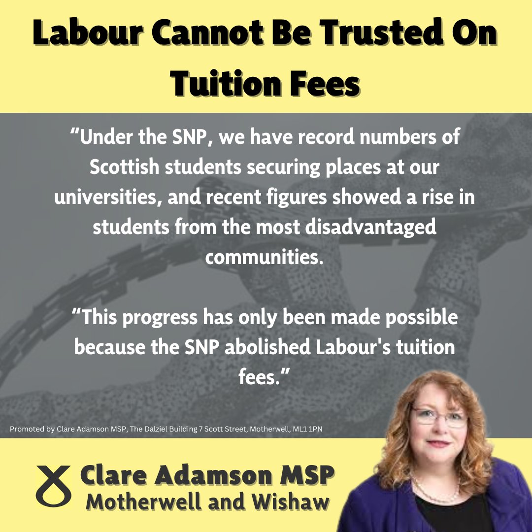 Labour introduced tuition fees in 1998, imposed back-door fees in Scotland through the graduate endowment, and then voted against its abolition by the <a href="/theSNP/">The SNP</a> in 2008.

Why should we trust anything Labour has to say on tuition fees?