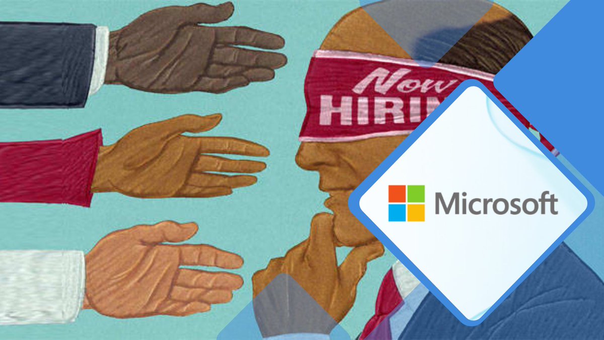 Microsoft removed names &amp; personal information from resumes.

This eliminated biases based on schools, ethnic background, and names.

Only qualifications and merit were left.

Here's what happened to the number of diversity hires: