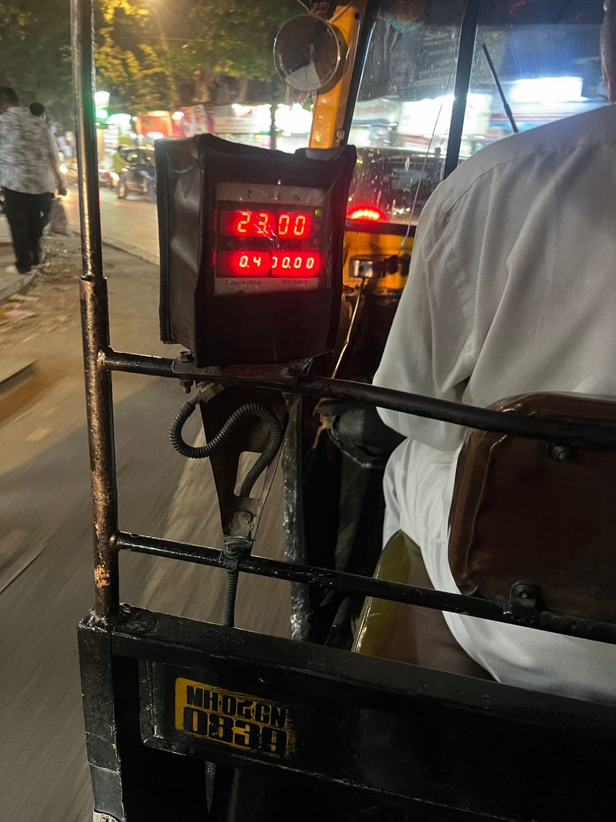 ankurr1985's tweet photo. @MTPHereToHelp @MumbaiPolice took a rickshaw from bhandup and the rickshaw person insisted to pay Rs.26 even though meter showing Rs.23 https://t.co/2A8nL8XFKh