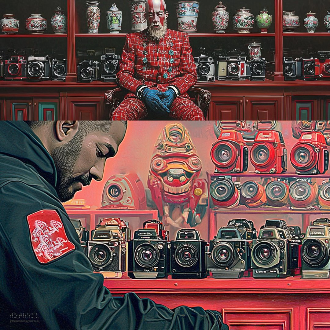 jothekkatelier's tweet image. The moment drifts free, not held by hands, just a thought.. #midjourney #digitalart #camerastore