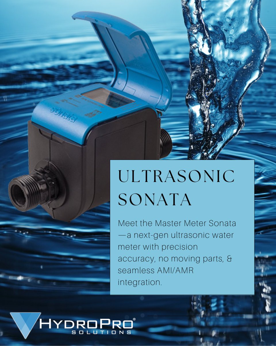 🚀 Meet the Master Meter Sonata—a next-gen ultrasonic water meter with precision accuracy, no moving parts, &amp; seamless AMI/AMR integration! 💧
As a premier partner of Master Meter, HydroPro Solutions delivers the tech &amp; expertise to transform utility metering. Let’s talk!