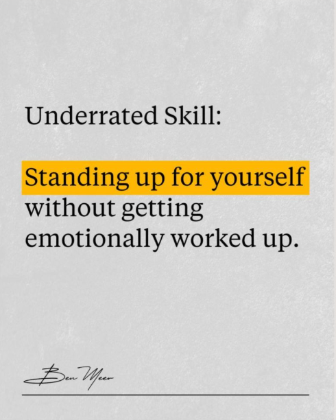 Stand up for yourself