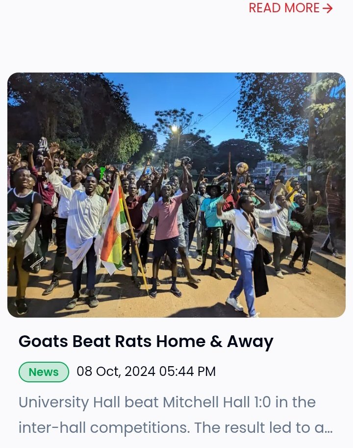 Wow, @haguma_fred Cc elders University Hall 
This calls for a Valentine porridge night in the precious  Court Land