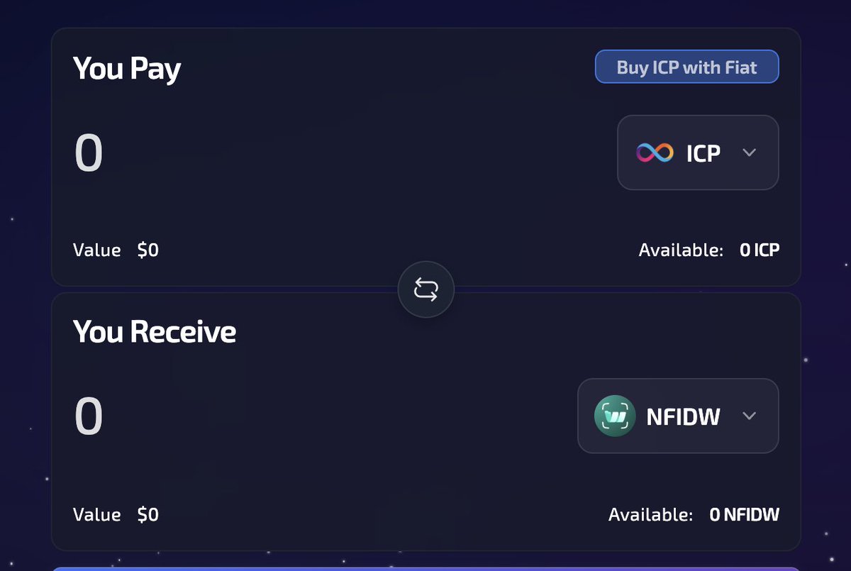 kongswap's tweet photo. #ICP you can now start trading $NFIDW on KongSwap!

Congrats on the successful sale! @NFIDWallet 

Start Trading: https://t.co/dssNbRmiti

Add Liquidity: https://t.co/gYgTmXCsvi https://t.co/Ami7JkHBVG