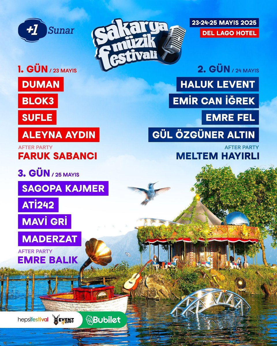🔥 Sakarya Müzik Festivali 2025 Line-Up Açıklandı! 🔥

23-24-25 Mayıs’ta Del Lago Hotel’de unutulmaz bir festival için geri sayım başlasın! 🎶

festtr.com/festival/sakar…