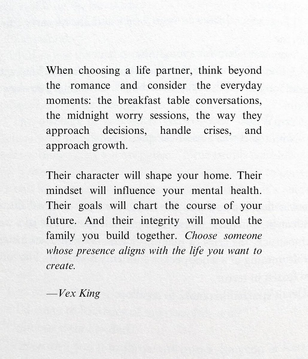 When choosing a life partner,...