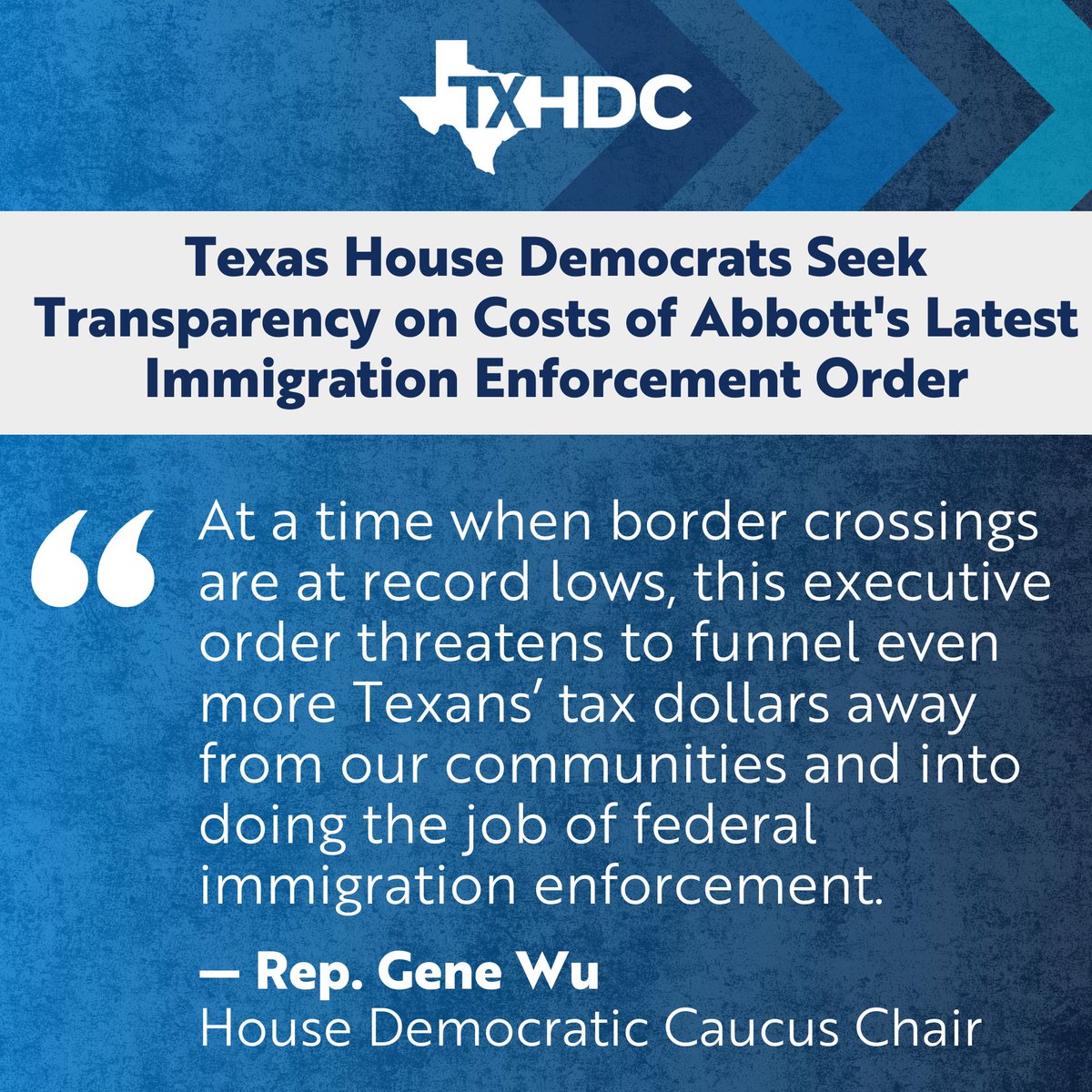 BREAKING: We just sent a letter to TX state agency leaders demanding answers about Abbott's extreme executive order forcing state agencies to do the job of federal immigration enforcement. #txlege

👇 Read more