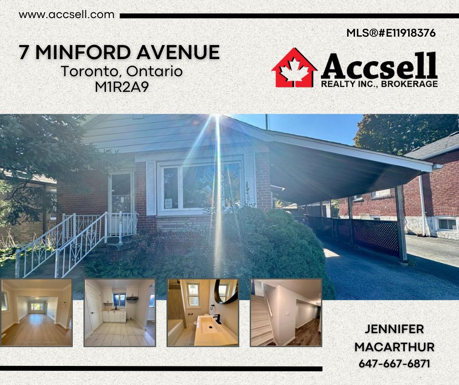AccsellRealty's tweet photo. ✨HOUSE &amp; HOME ✨
7 MINFORD AVENUE
TORONTO, ON  M1R2A9
MLS® #E11918376

Asking: $955,000

2 + 2 BEDS
2 BATHS

This home has a move-in ready space with a versatile in-law suite with a private entrance. For more details click here. https://t.co/GhAL6nimrk

#Toronto #Realestate https://t.co/GVCJbyDy4V