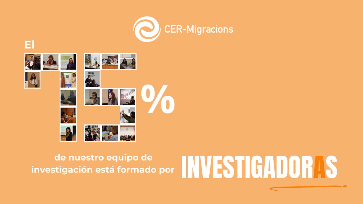 🔬 El 75% de quienes investigamos en CER-M Migraciones somos mujeres.

Hoy, en el #11F, celebramos su trabajo y reivindicamos el papel de las mujeres en la ciencia social, clave para comprender y transformar la sociedad. 🌍💡
#11F #MujeresEnLaCiencia #IgualdadEnLaCiencia