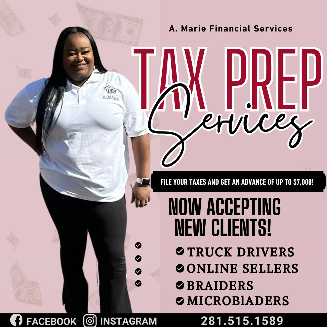 xo_SmokkeeSis's tweet image. 💰 Tax Season = Refund Season! 💰 Get your MAX refund with fast, accurate tax filing! ✅ W-2, self-employed, business owners—I’ve got you covered! Don’t wait, book your appointment today! 📅 DM text or call 📞 281.515.1589 #TaxTime #MaxRefund #FileWithMe