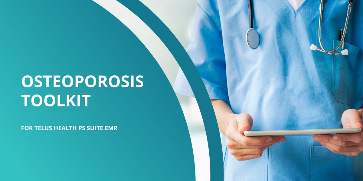 Osteoporosis Canada and the OOS are pleased to announce the release of the updated Osteoporosis   Toolkit for Telus Health PS Suite Electronic Medical Record (EMR) systems: patients.osteostrategy.on.ca/EMRtoolkit