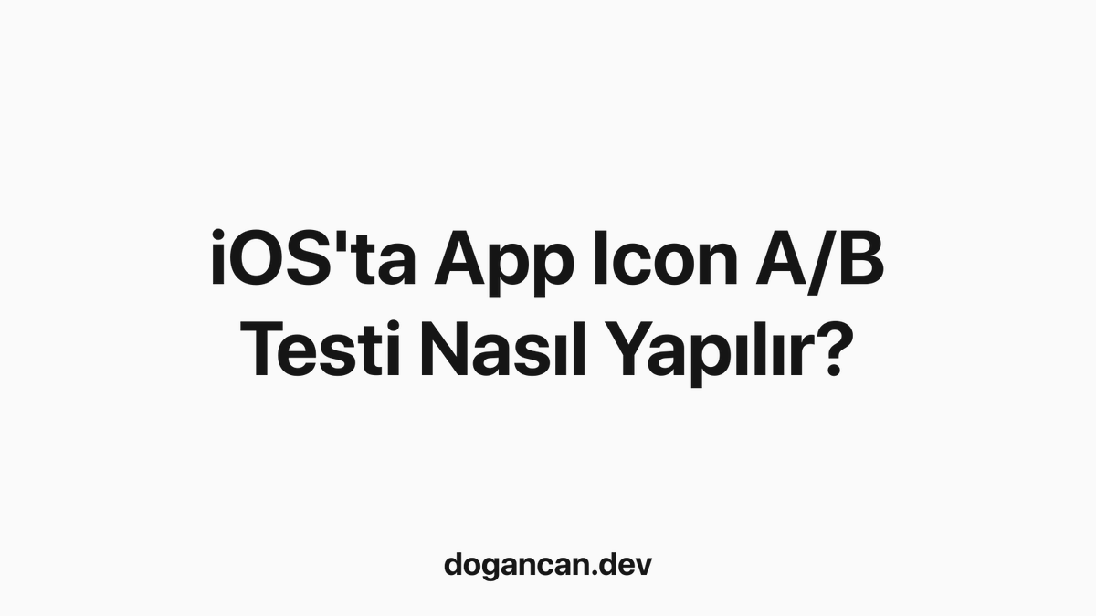 uygulamanızın app icon'unun yeterince iyi olduğunu mu düşünüyorsunuz? denemeden bilemezsiniz..... peki, nasıl deneyeceğiz? işte karşınızda "iOS'ta App Icon A/B Testi Nasıl Yapılır?" 👇🏻