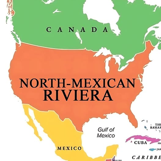 The USA has been renamed as North-Mexican Riviera