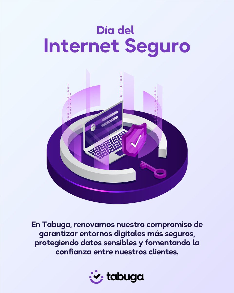 wearetabuga's tweet photo. En Tabuga, reafirmamos nuestro compromiso con la seguridad en línea, un pilar fundamental para proteger la información sensible de nuestros clientes y fortalecer la confianza en el entorno digital. https://t.co/5xQjROuev9