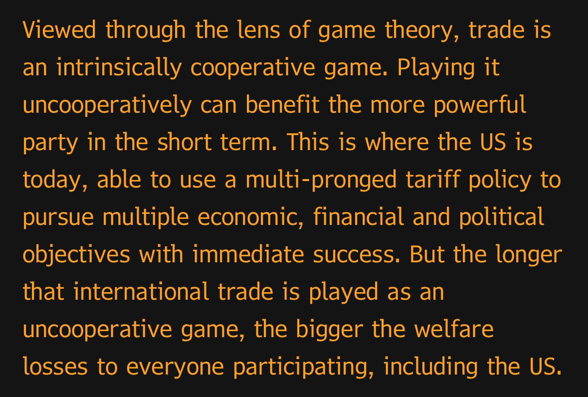 elerianm's tweet photo. Posted earlier today:

Some thoughts on the evolution of US tariff policy:

https://t.co/pQ3wJWLaBU

@opinion   #markets #trade #tariffs #economy https://t.co/Ovnr5WVSYD