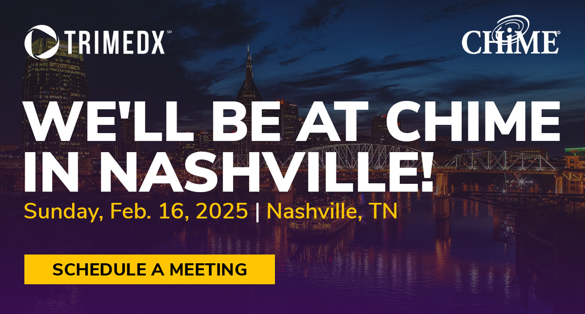 TRIMEDX's tweet image. #TRIMEDX will be in Nashville Feb. 16 during the CHIME CIO Bootcamp and ViVE. Schedule a time to meet with us to discuss our #CYBERadvanced solution. hubs.ly/Q035N0hM0