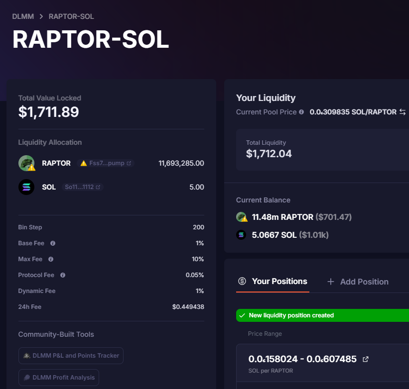 ThinkRaptor's tweet image. We have just added liquidity on @MeteoraAG 👀

👉Feel free to buy $RAPTOR using Meteora:
app.meteora.ag/dlmm/96HM6L6aV…

Own a piece of digital history, buy $RAPTOR 🦖

#Philosoraptor #Raptor #Meteora