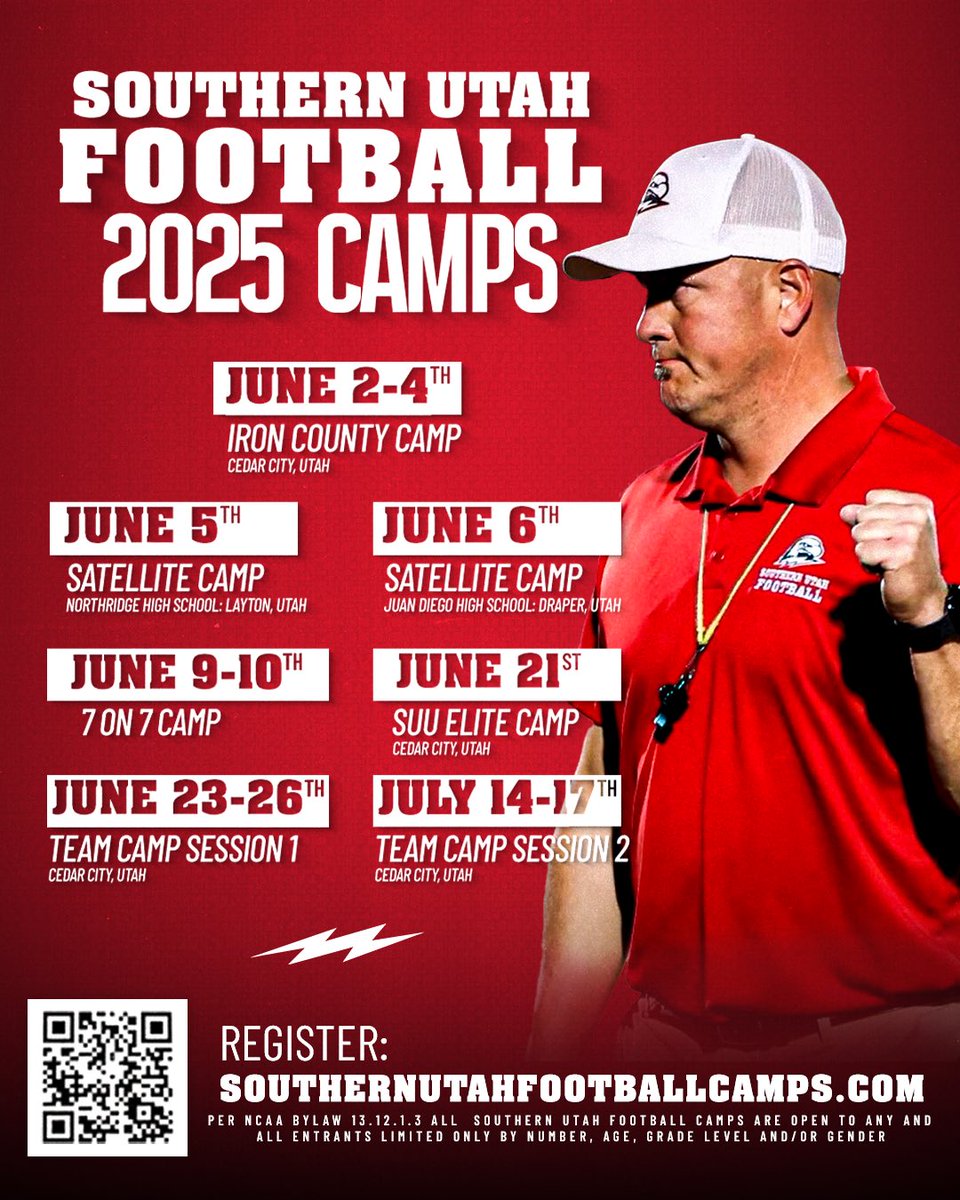 DeLane L. Fitzgerald (@delanefitz) on Twitter photo Over 50% of the players we signed this year attended camp last summer. Register now! southernutahfootballcamps.com <a href="/SUUFB_/">Southern Utah Football</a> Over 50% of the players we signed this year attended camp last summer. Register now! southernutahfootballcamps.com <a href="/SUUFB_/">Southern Utah Football</a>