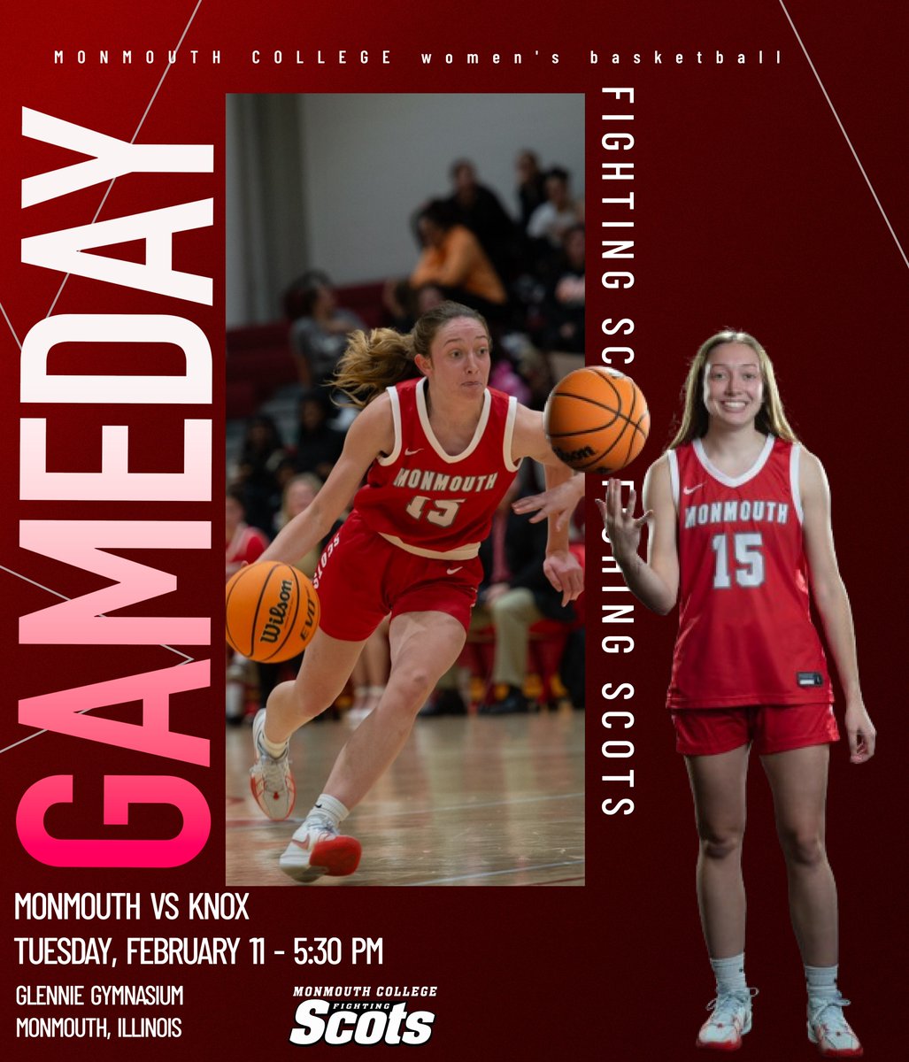 Tonight is our first HOME conference game v. Knox in any sport this year. Pack Glennie!! <a href="/ScotsWHoops/">Monmouth College Women’s Basketball</a> at 5:30 then <a href="/ScotsMHoops/">Monmouth Men's Hoops</a>  #RollScots

Watch Live: monmouthscots.com/watch

WBB Stats: monmouthscots.com/sidearmstats/w…
MBB Stats: monmouthscots.com/sidearmstats/m…

Updates: <a href="/MonmouthGameday/">Monmouth College Game Day</a>
