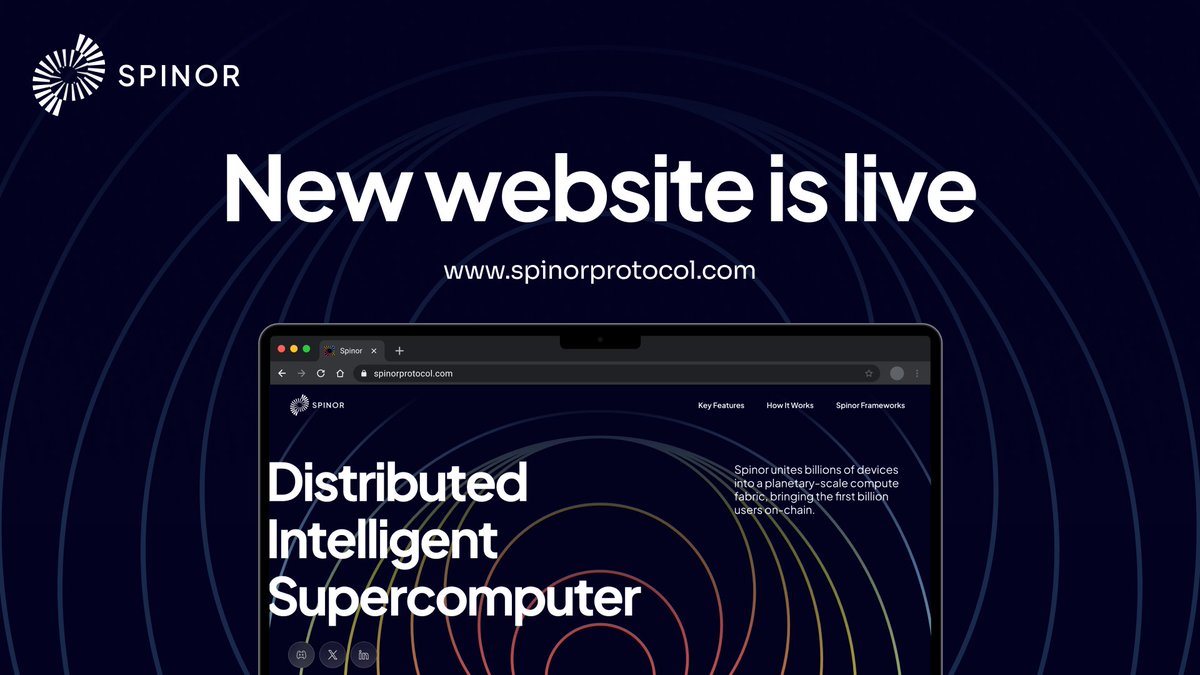 Our brand new website is live! 🖥️

Discover Spinor: its features, functionality, frameworks, and more.

→ → → spinorprotocol.com ← ← ←