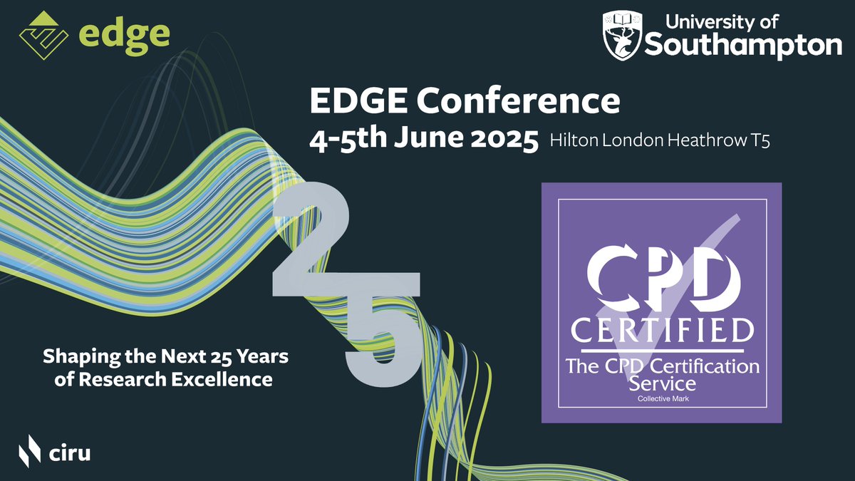 EDGE (@edgeclinical) on Twitter photo We are proud to announce that the EDGE Conference 2025 is CPD Certified ⭐️<a href="/TheCPDService/">The CPD Service</a>
Delegates will gain CPD points post conference to reflect their learning & development across the 2 days ↗️💻
More info: edgeclinical.com/edge-conf-2025
#Together25 #EDGEconf25 We are proud to announce that the EDGE Conference 2025 is CPD Certified ⭐️<a href="/TheCPDService/">The CPD Service</a>
Delegates will gain CPD points post conference to reflect their learning & development across the 2 days ↗️💻
More info: edgeclinical.com/edge-conf-2025
#Together25 #EDGEconf25