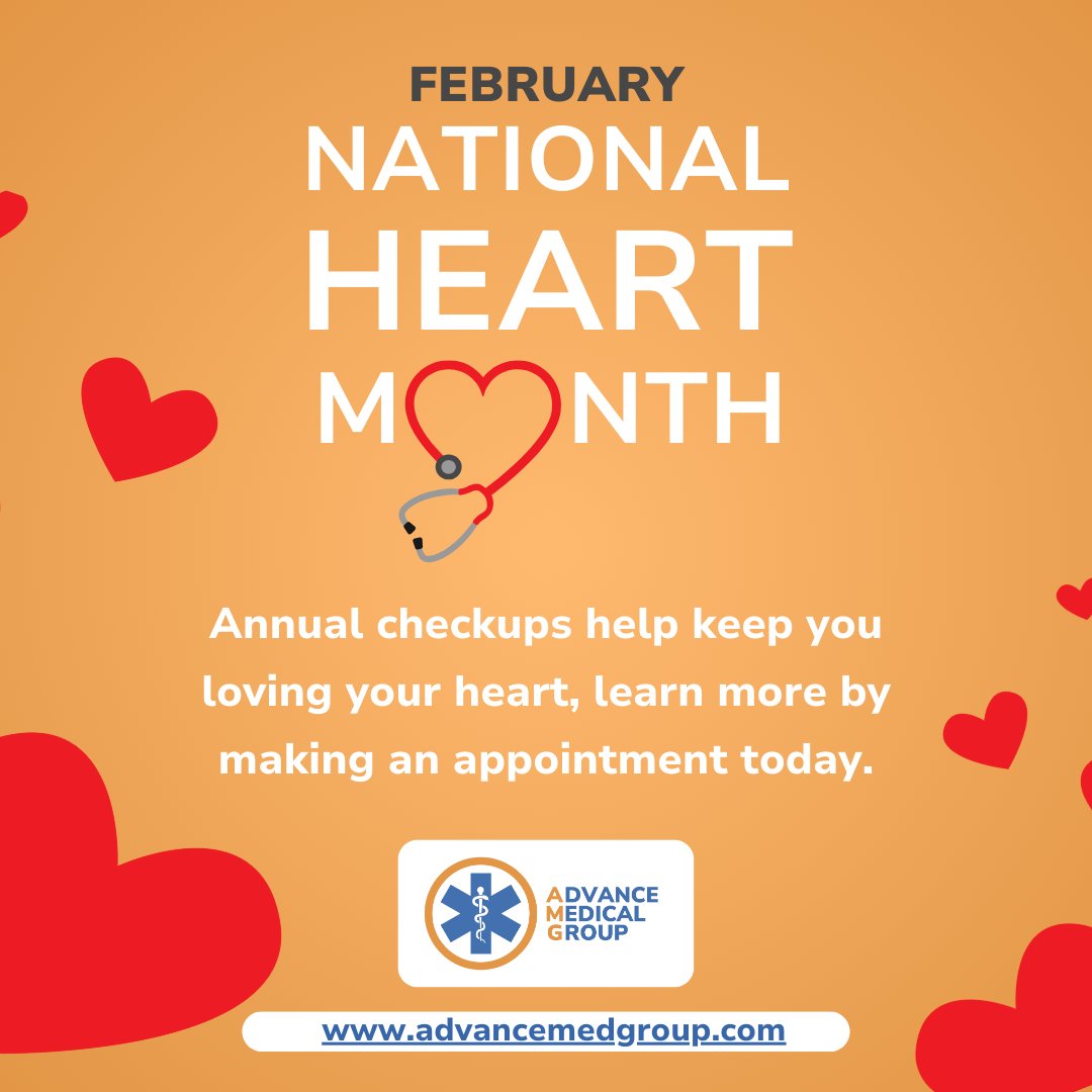 AMG_Healthcare's tweet photo. 🥰February is Heart Health month! A good way to be heart healthy for you and your loved ones is to be aware of your health. Go to https://t.co/SGBRYLn49r today,  show yourself some love and schedule a checkup!😍 https://t.co/OtfYuuxVNl