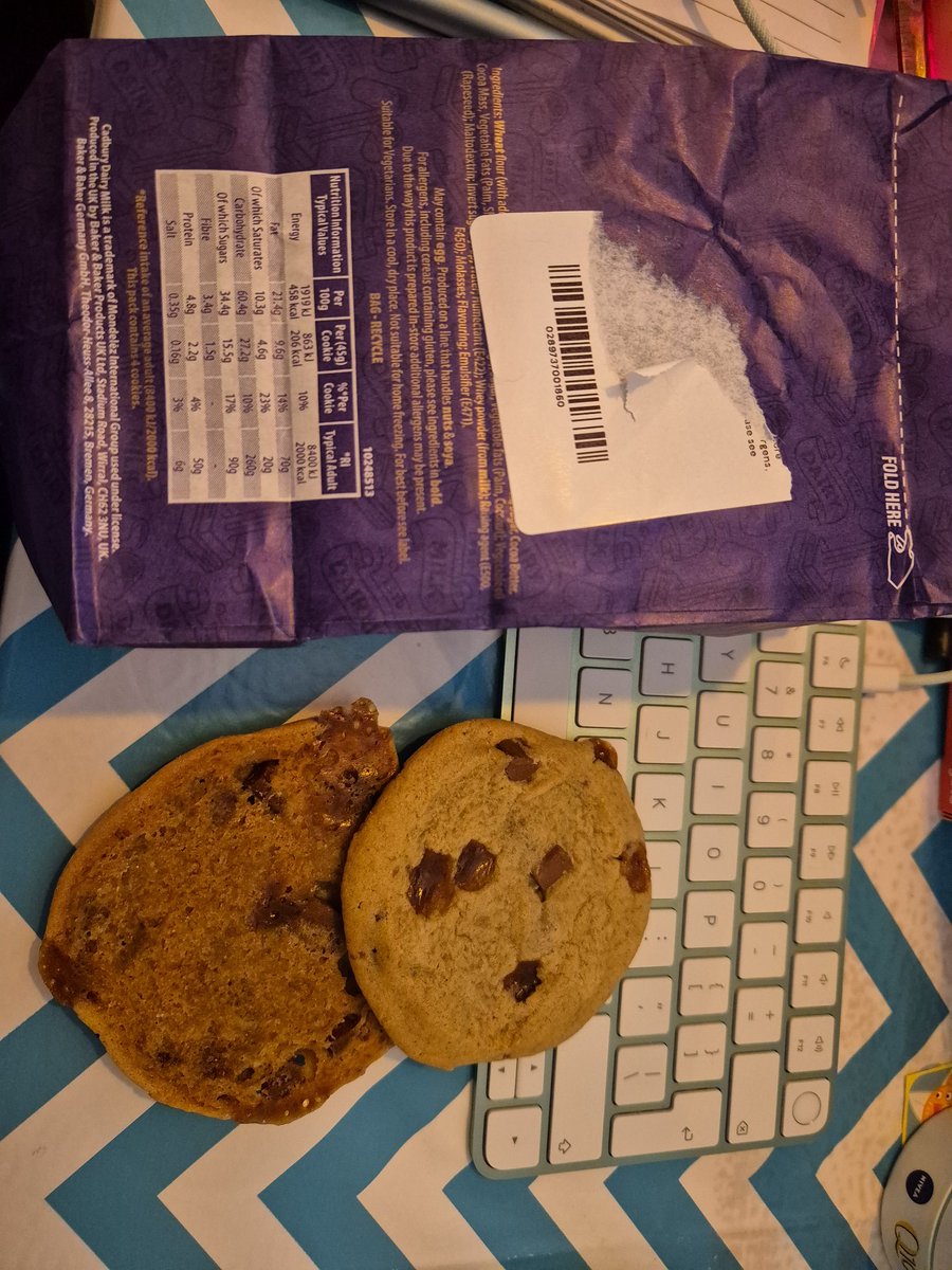 Hey <a href="/CadburyUK/">Cadbury UK</a> <a href="/Tesco/">Tesco</a> I think these cookies have been put in the wrong bag - they seem to be caramel ones. I got them via <a href="/Olio_ex/">Olio • Your local go-to for free food (and more)</a> and I think they came from the Walkden Tesco store. I'm happy with the caramel addition but figured it was still something you needed to know!