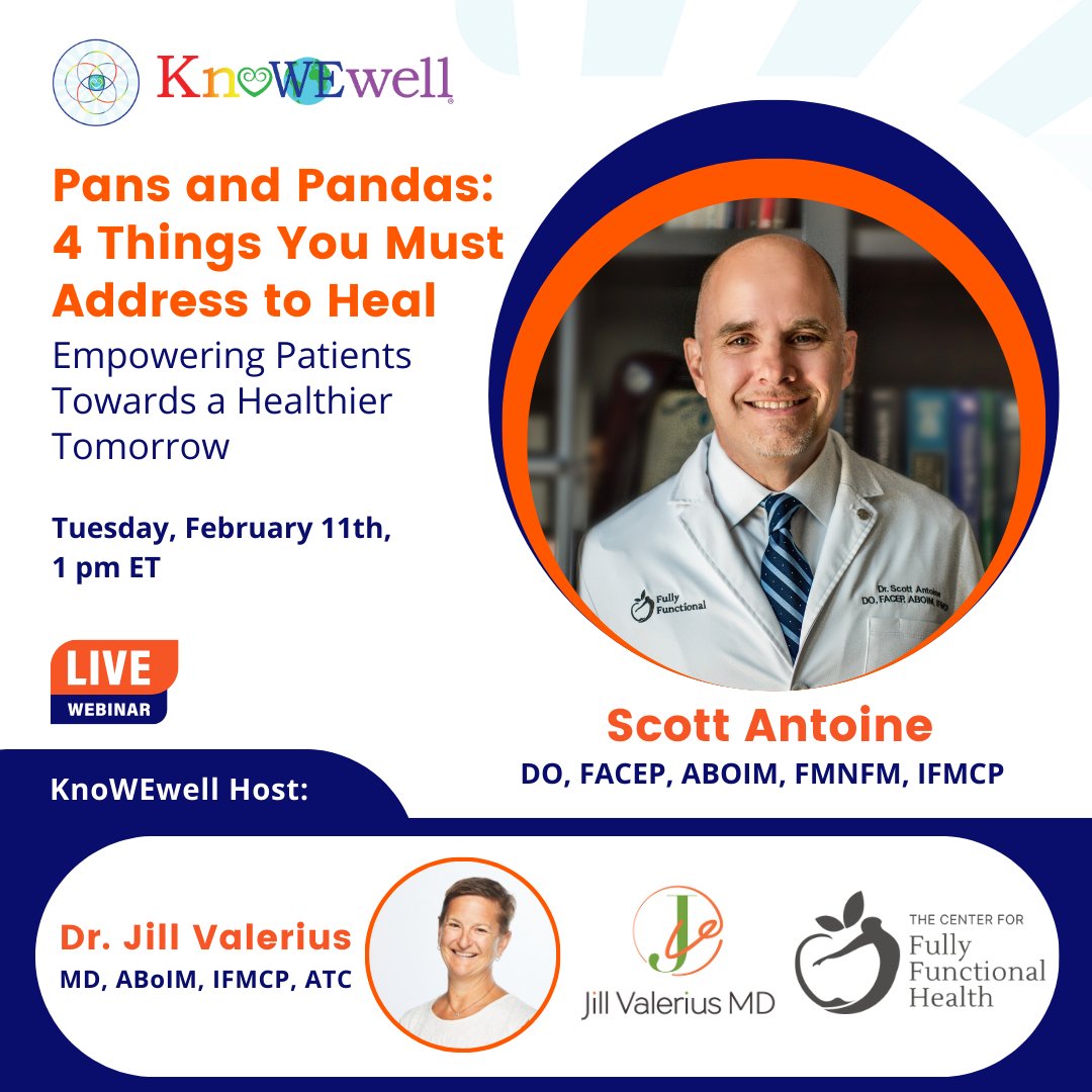 Discover PANS/PANDAS with expert Scott Antoine, DO, FACEP, ABOIM! 🧠✨ 

Join our webinar to explore PANS/PANDAS symptoms, history, and treatments.

Register now! zurl.co/IluXZ 

You're not alone. #PANSawareness #PANDASsupport #HopeForHealing