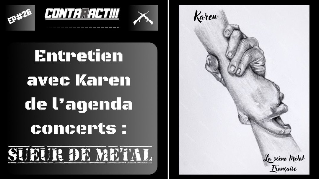 🔥INTERVIEW / PODCAST🔥
Karen en interview dans le nouvel épisode de « CONTAAACT » !
Pour tout savoir de mes 30 ans d’activisme dans la scène Metal, sur SueurDeMetal, sa pause en 2023, son avenir, ma vision de la scène Metal…
Dispo sur Spotify et YTB :
youtu.be/DycEbxAcqF8