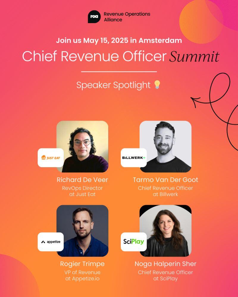 _revopsalliance's tweet photo. #CRO Summit returns to Amsterdam, May 15! 🇳🇱🎉

Request your pass ✅ https://t.co/6vrlH8OSRq.

🧠 75+ revenue leaders from across Europe will be there!

#CROAmsterdam #ChiefRevenueOfficer https://t.co/UQ4LcsTJzF
