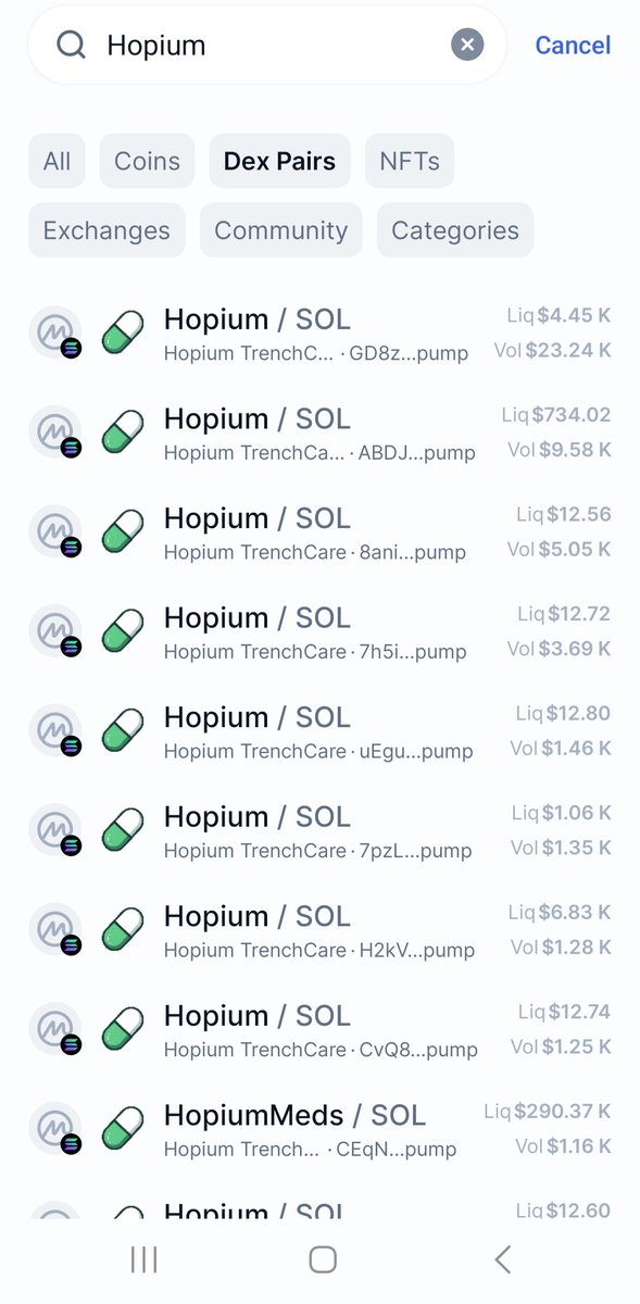 Hopium_HOPE's tweet photo. BE CAREFUL!!!! THE REAL HOPIUM ISN'T LIVE YET!!!! #memecoin #hopium #solana #ScamAlert https://t.co/z7yarHJ6Ga
