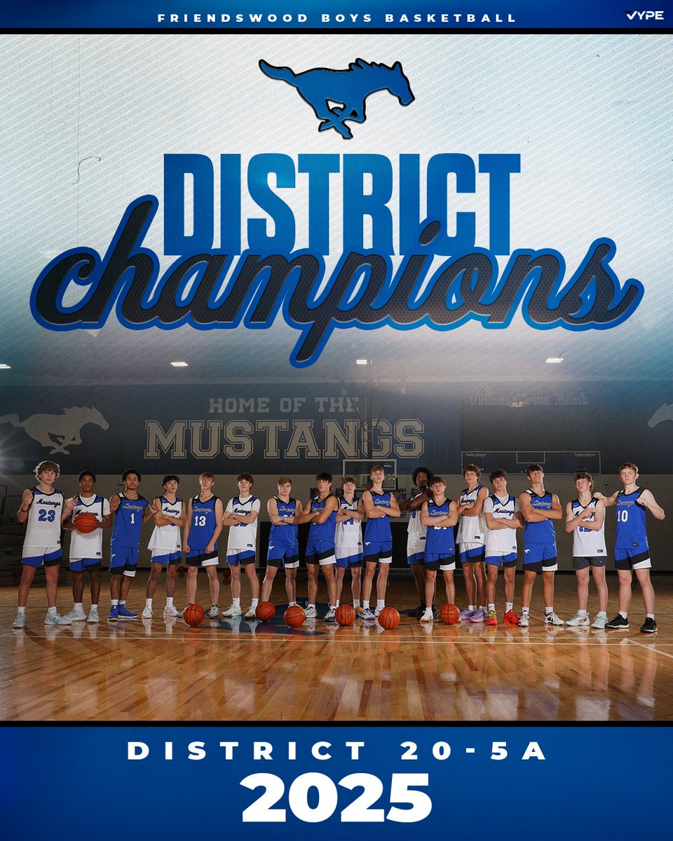 DISTRICT CHAMPS!  Play-off information TBA.  GO MUSTANGS!